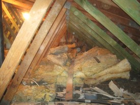 Batt & Blown Insulation Before Removal